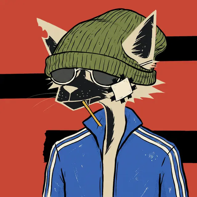 Broker #0959, a screenprinted alley cat.