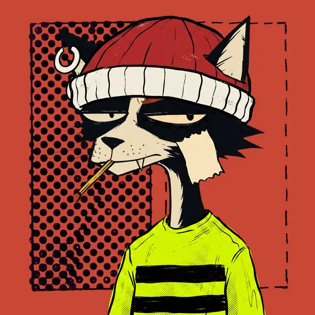 Broker #0096, a screenprinted alley cat.
