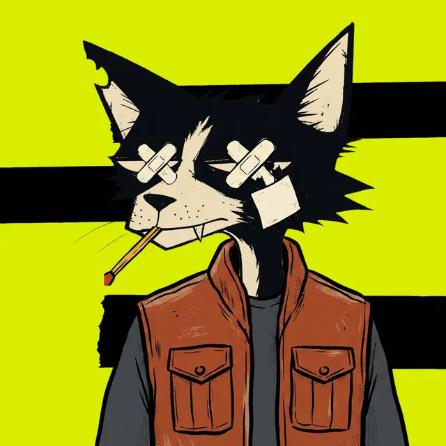 Broker #0960, a screenprinted alley cat.