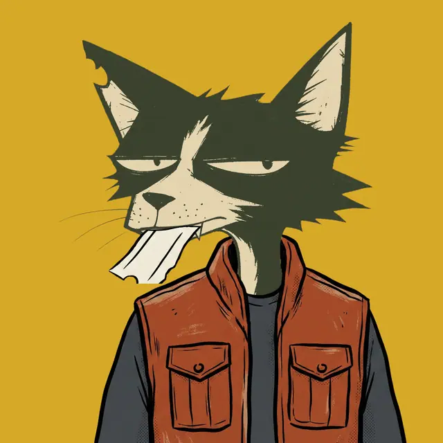 Broker #0961, a screenprinted alley cat.