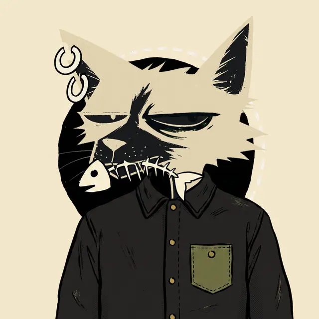Broker #0973, a screenprinted alley cat.