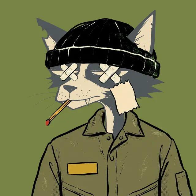 Broker #0974, a screenprinted alley cat.