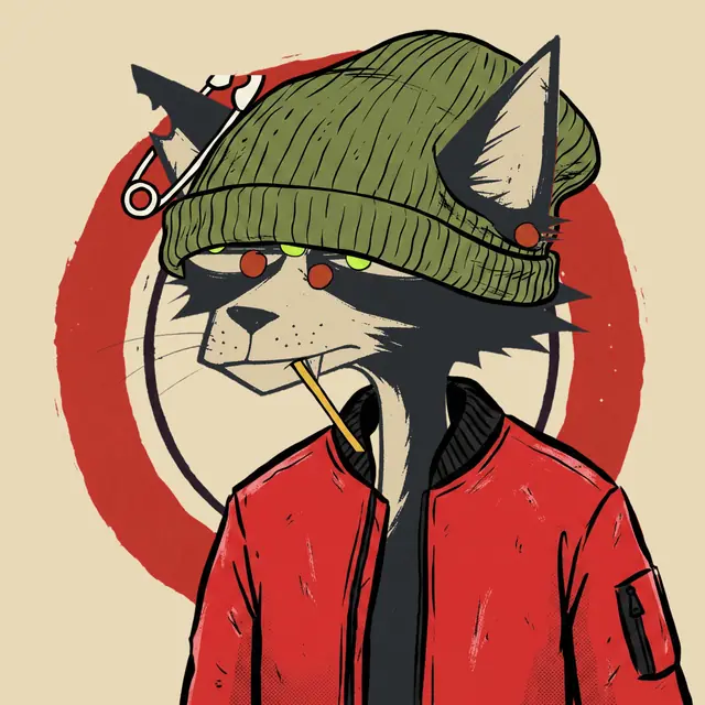 Broker #0975, a screenprinted alley cat.