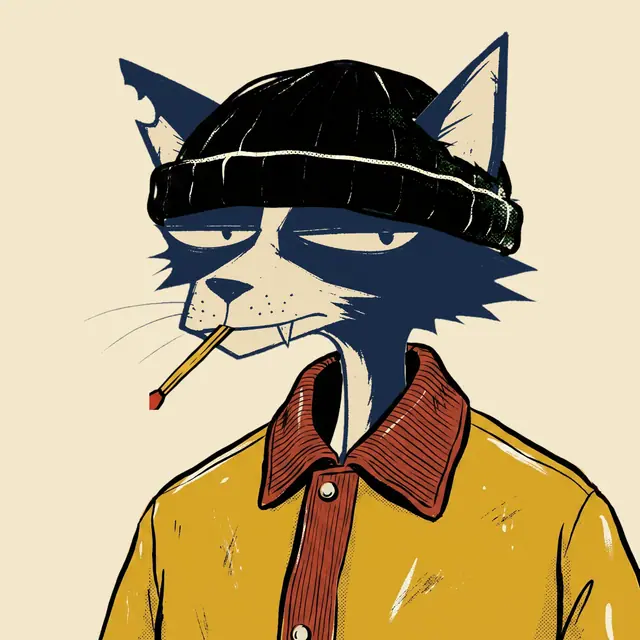 Broker #0976, a screenprinted alley cat.
