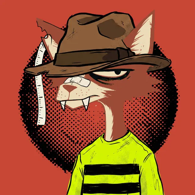 Broker #0977, a screenprinted alley cat.