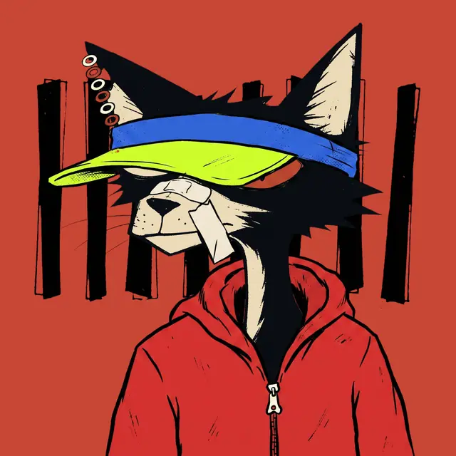 Broker #0980, a screenprinted alley cat.