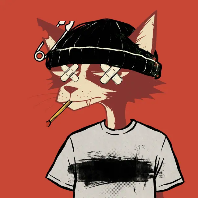 Broker #0998, a screenprinted alley cat.